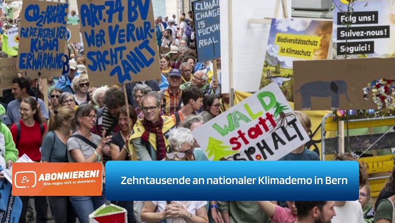 Zehntausende an nationaler Klimademo in Bern