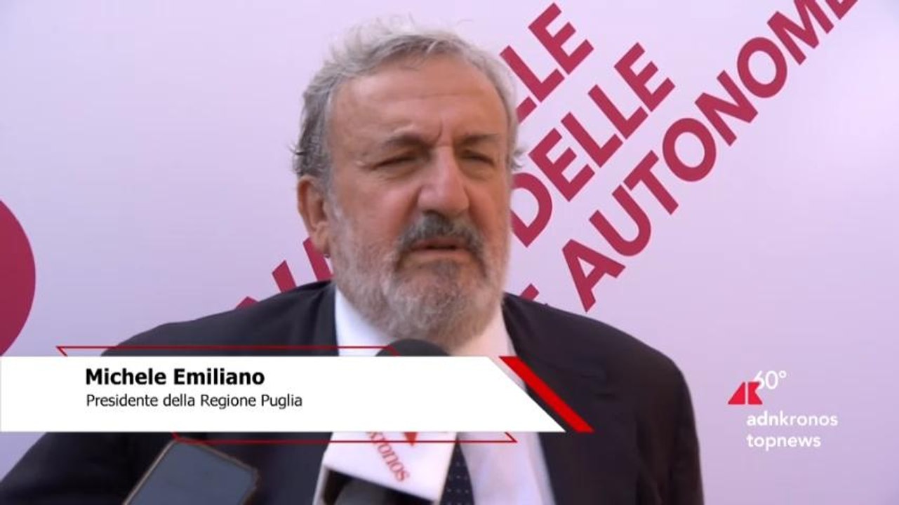 Festa delle Regioni, Emiliano (Pres. Puglia): "Non siamo solo liste d'attesa, ma progettazione e coesione sociale"