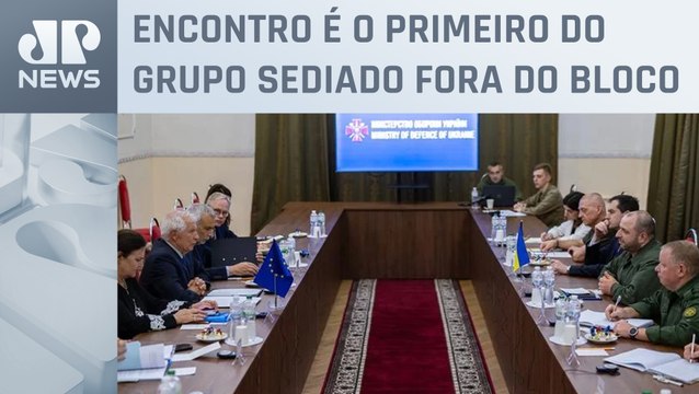 Chanceleres da UE celebram reunião histórica em Kiev na Ucrânia