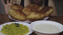 Eating Poori, Potato Masala, Semiya Kheer | Eating videos | MUKBANG