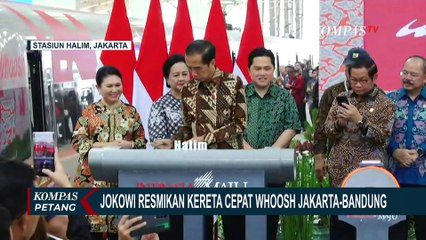 Скачать видео: Resmikan Kereta Cepat Jakarta-Bandung di Stasiun Halim, Ini Pesan Jokowi!