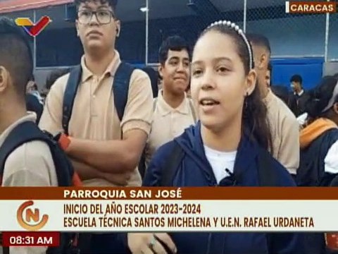 Caracas | Estudiantes de la E.T Santos Michelena comentan estar felices por el retorno a clases