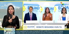 Aspirantes al poder de Ecuador se midieron cara a cara en debate presidencial