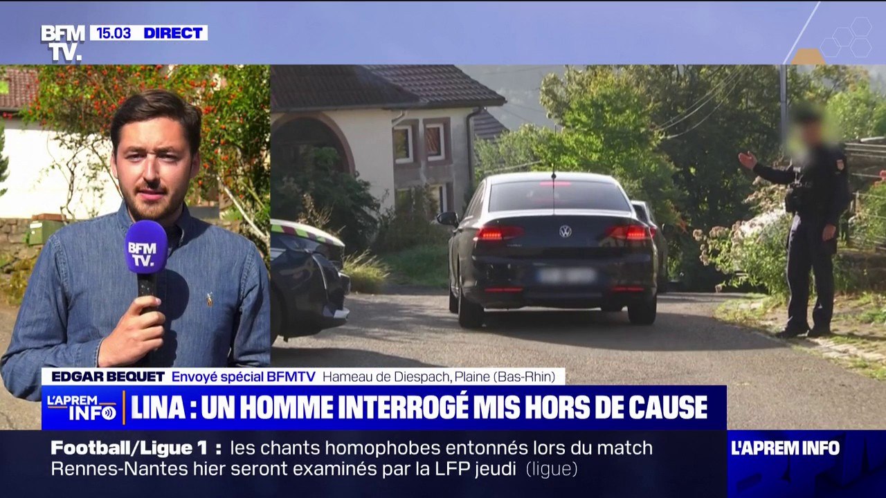 Lina: un homme a été interrogé et mis hors de cause. Les fouilles effectuées à son domicile n'ont pas été concluantes