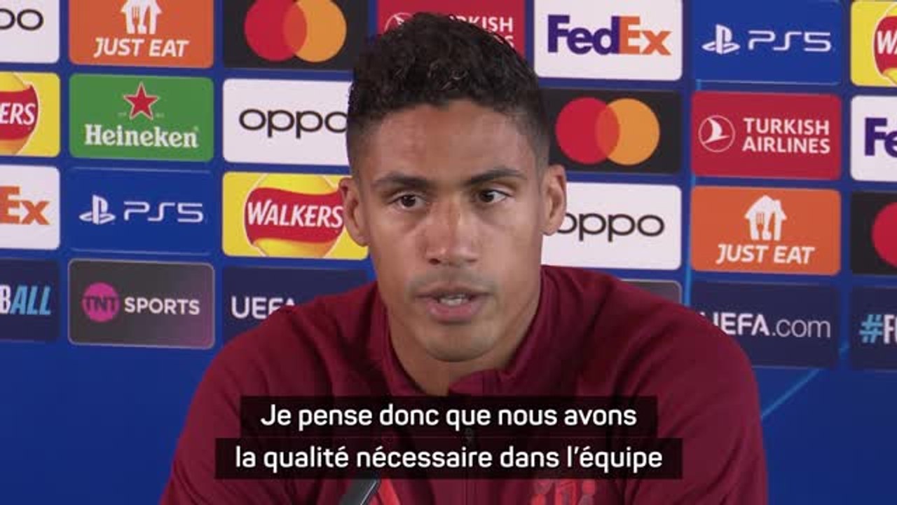 Man. United - Varane : "Nous avons la qualité nécessaire pour gagner la Ligue des champions"