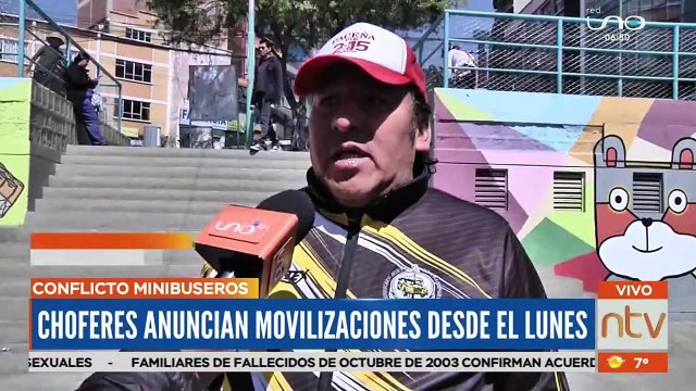 Anuncio de bloqueo de choferes en La Paz