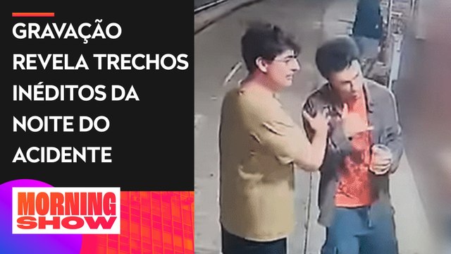 Vídeo mostra Kayky Brito sendo afastado de mulher por Bruno de Luca antes do atropelamento