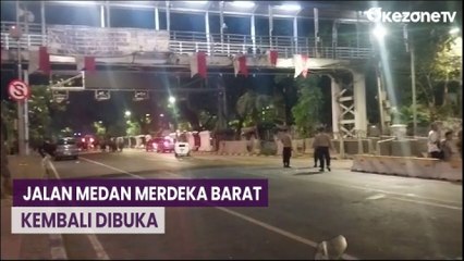 Usai Demo Buruh di Patung Kuda, Jalan Medan Merdeka Barat Kembali Dibuka