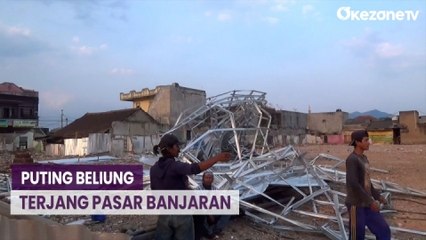 Puting Beliung Terjang Pasar Banjaran, Puluhan Kios Pedagang Porak-Poranda