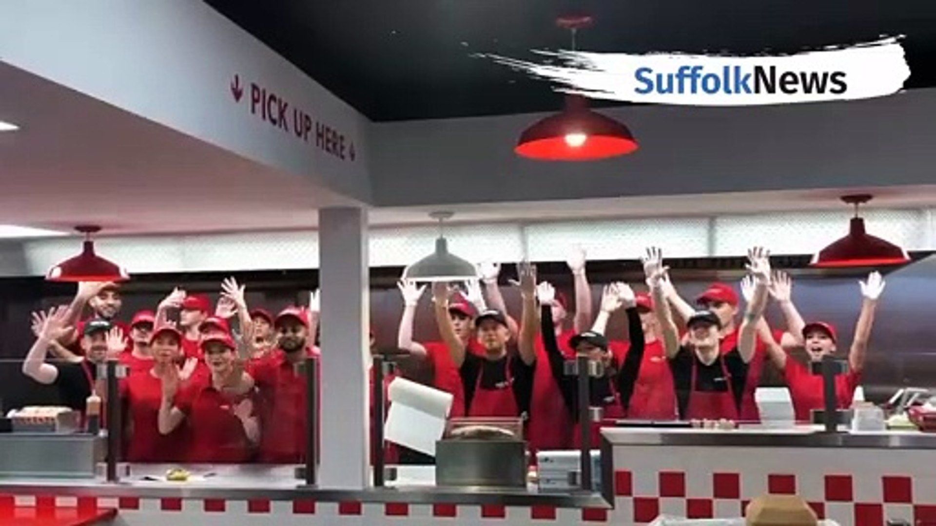 ⁣A look inside the first Five Guys in Suffolk on opening day