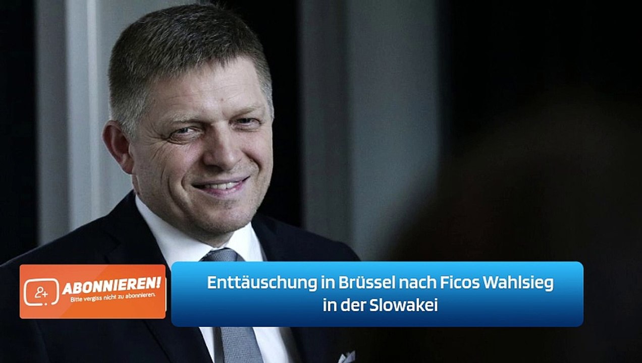 Enttäuschung in Brüssel nach Ficos Wahlsieg in der Slowakei