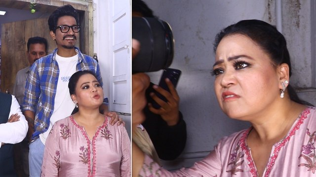 Comdian Bharti Singh Spotted with her husband Harsh Limbachiya at Four Bunglow Mhada Andheri