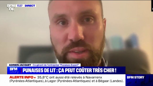 Traitement contre les punaises de lit: La facture dépend de la superficie du logement et du niveau d'infestation , explique Adrien Jacquet (co-gérant de l'entreprise Punaises Expert )