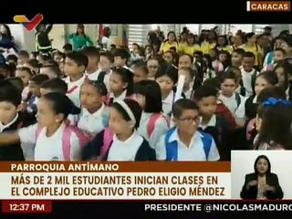 Caracas | C.E. Pedro Eligio Méndez recibe a más de 2 mil estudiantes en este nuevo periodo escolar