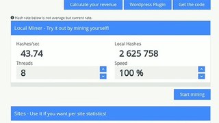 Coinimp webpage mining any mobile low laptop computer fast webchain,  monero 0.100000 mini pay
