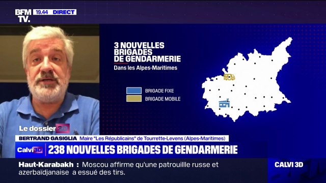 Nouvelles brigades de gendarmerie: Les voir arriver sur nos communes est toujours un motif de grande satisfaction , pour Bertrand Gasiglia (maire LR de Tourrette-Levens)
