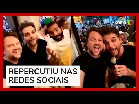 Selton Mello e Wagner Moura vão a samba no RJ e chamam atenção nas redes sociais