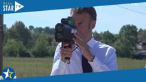 Emmanuel Macron en train… de flasher des voitures  ces images insolites