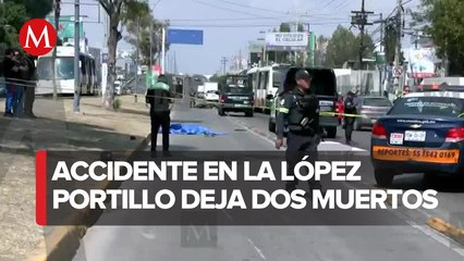Mueren motociclista y peatón tras accidente en Coacalco