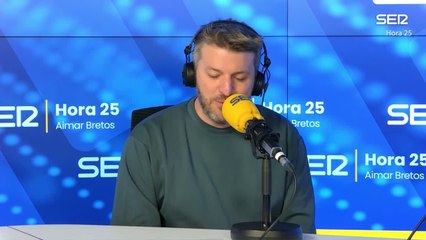 La reacción de Jabois cuando Aimar Bretos le ha leído un fragmento de su nueva novela