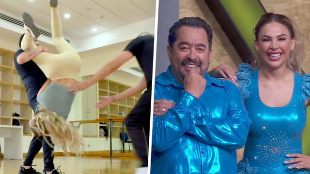 Tefi Valenzuela tuvo un resbalón en su primer baile con 'El Borrego' Nava