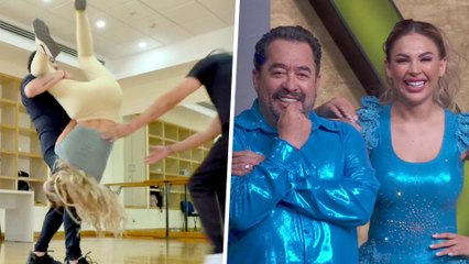 Tefi Valenzuela tuvo un resbalón en su primer baile con 'El Borrego' Nava
