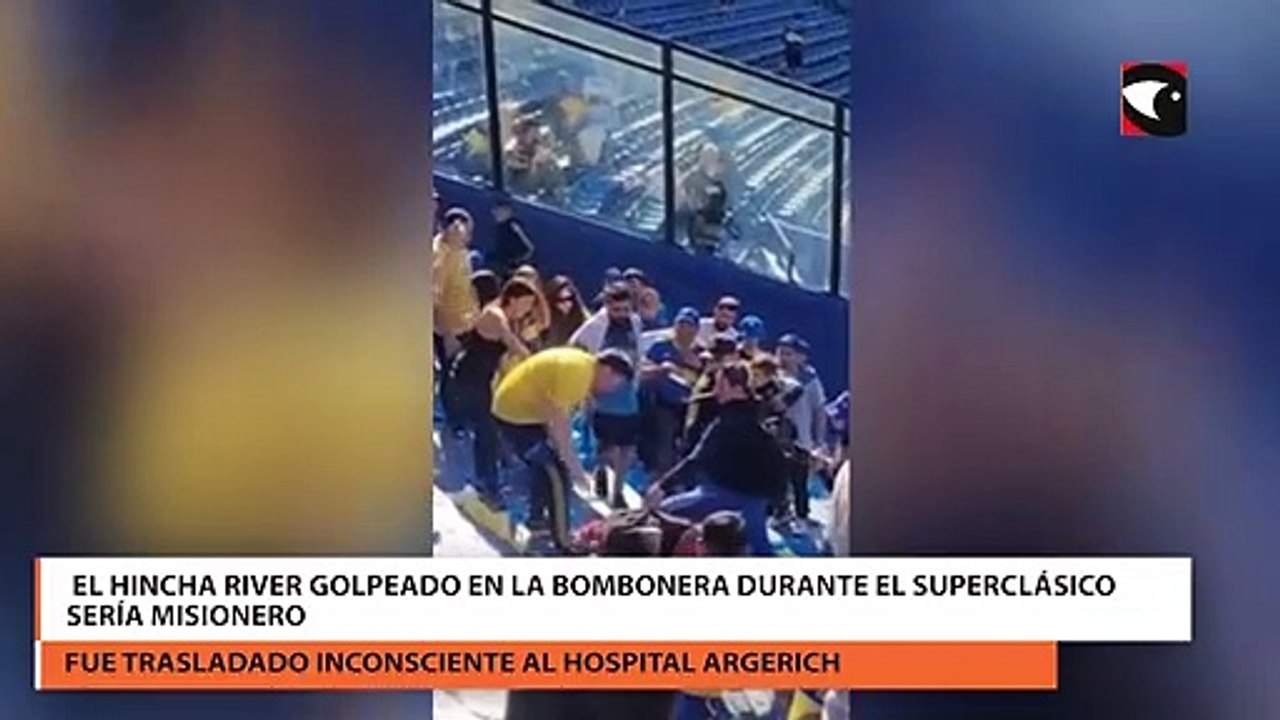 El hincha river golpeado en la bombonera durante el superclásico sería Misionero