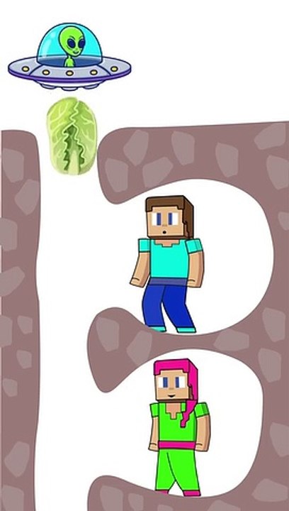 Which one？ Steve + Alex minecraft animation