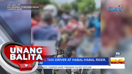 Suntukan ng taxi driver at habal-habal rider, nahuli-cam | UB
