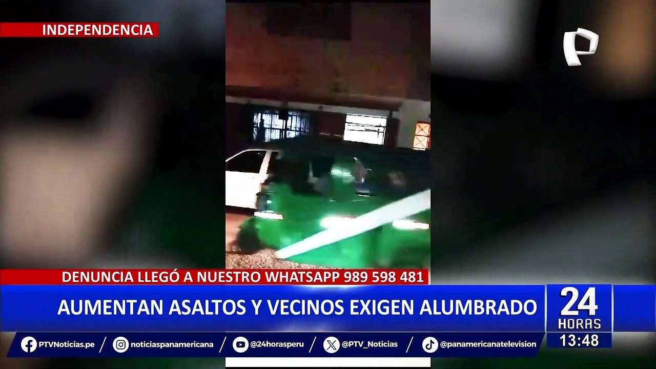 Independencia: Vecinos denuncian aumento de asaltos por falta de alumbrado