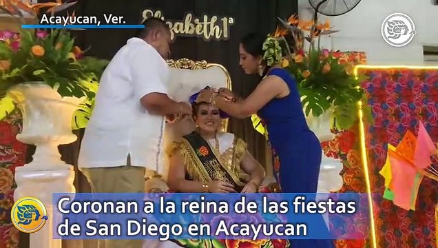 Coronan a la reina de las fiestas de San Diego en Acayucan