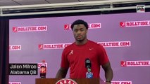 Alabama QB Jalen Milroe talks about returning to Texas