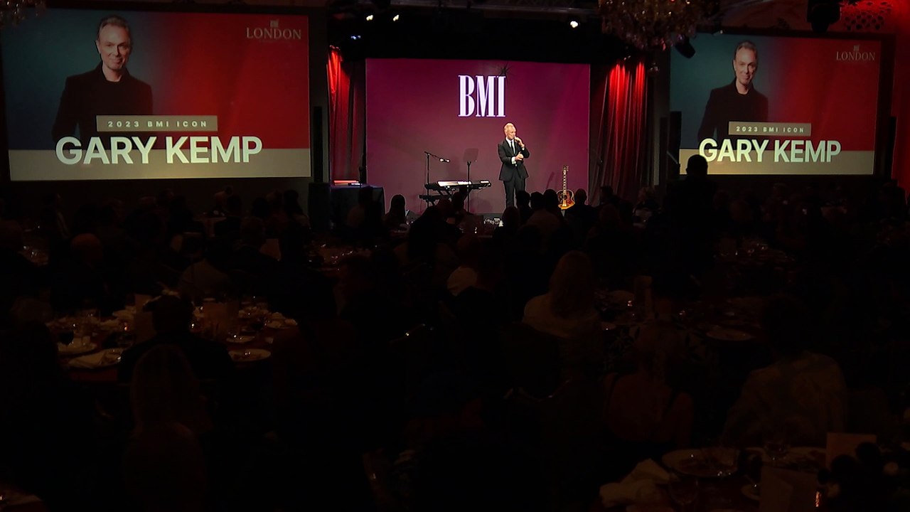 Gary Kemp accepts his BMI Icon Award