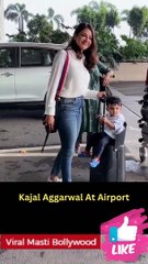 Kajal Aggarwal At Airport
