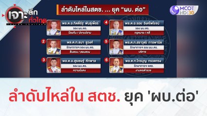 ลำดับไหล่ใน สตช. ยุค 'ผบ.ต่อ' | เจาะลึกทั่วไทย (3 ต.ค. 66)