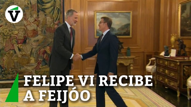 Felipe VI recibe Alberto Núñez Feijóo en Zarzuela