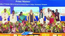 PM Modi Inaugurates Several Development Works At Nizamabad _ V6 News