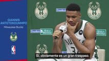 Giannis lets feelings be known about Lillard and Holiday