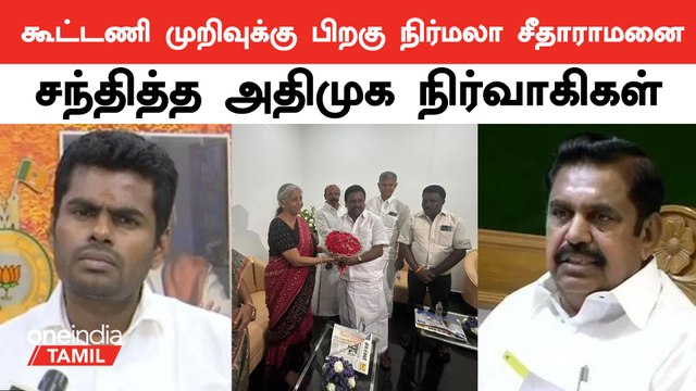 கூட்டணி முறிவுக்கு பிறகு நிர்மலா சீதாராமனை சந்தித்த அதிமுக நிர்வாகிகள்