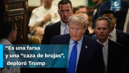De vergüenza y fraude, califica Trump el juicio que tiene en NY