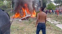Avioneta de la FAC se cayó en un barrio del centro de Cali