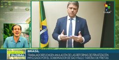 Sectores del transporte de Sao Paulo inician paro contra privatización
