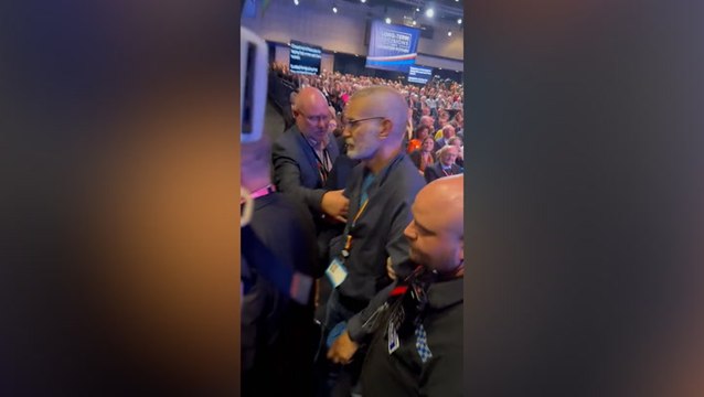 Watch: Tory heckler attempts to interrupt Suella Braverman speech