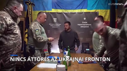 A front közelébe látogatott az ukrán elnök
