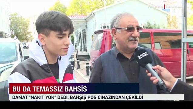 Bu da temassız bahşiş... Damat nakit yok dedi, bahşiş pos cihazında çekildi