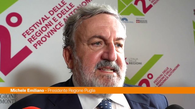 Regioni, Emiliano La prossima edizione del Festival sarà in Puglia