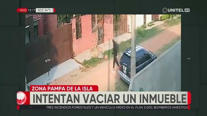 Cámaras graban como dos sujetos roban un inmueble en la zona Pampa de la Isla
