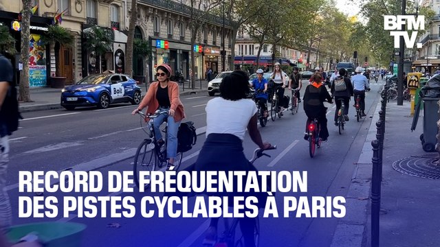 Record de fréquentation des pistes cyclable à Paris