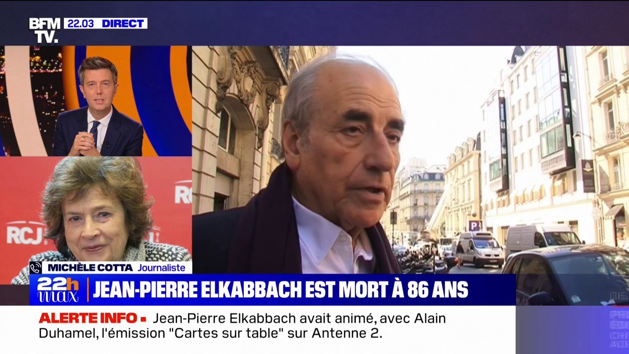 Décès de Jean-Pierre Elkabbach: "C'est quelqu'un qui a toujours recherché l'excellence", se souvient la journaliste Michèle Cotta