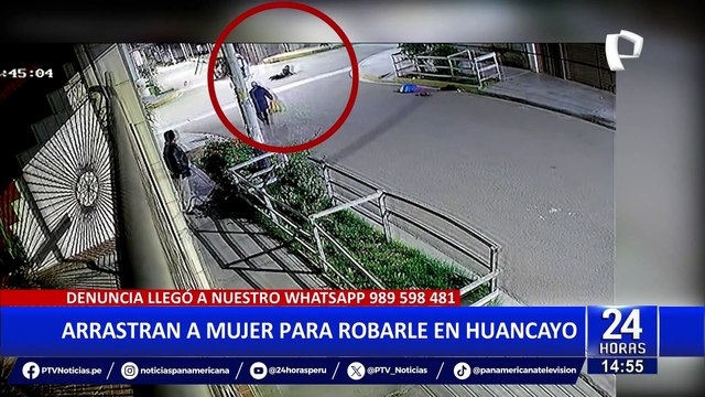 Huancayo: Delincuentes arrastran a mujer para robarle todas sus pertenencias